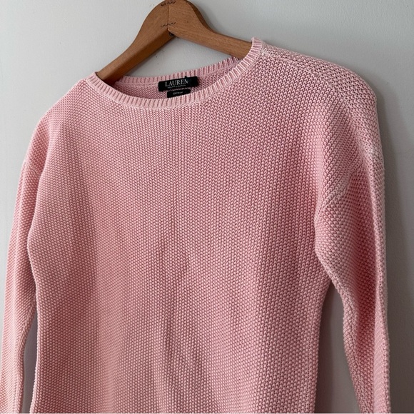 Ralph Lauren Pink Cotton Crewneck Sweater Size XS - Picture 2 of 11
